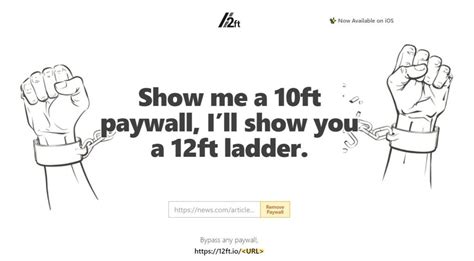 11 foot ladder paywall|Bye Bye Paywall